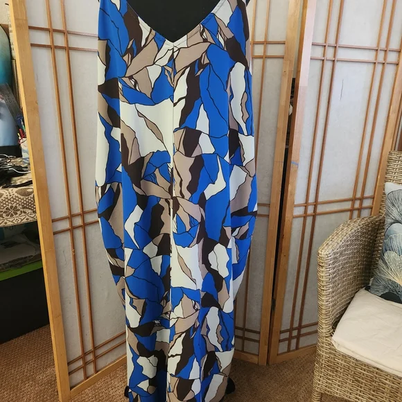 Manuhealii Blue and Brown Dress OneSize - Picture 2 of 4